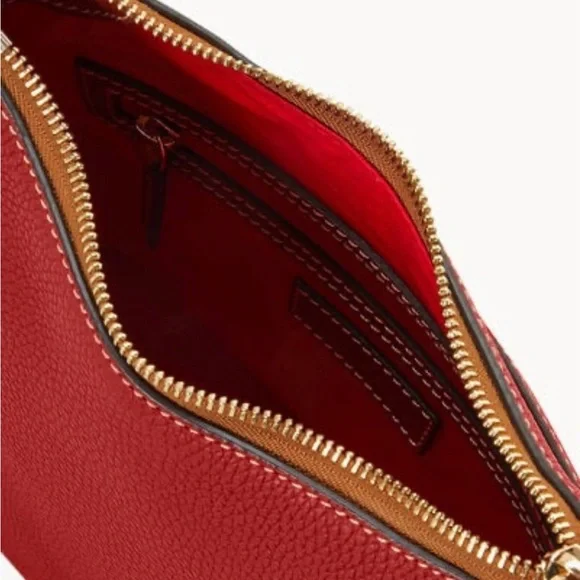 Dooney & Bourke Red Leather Shoulder Bag - Picture 4 of 6